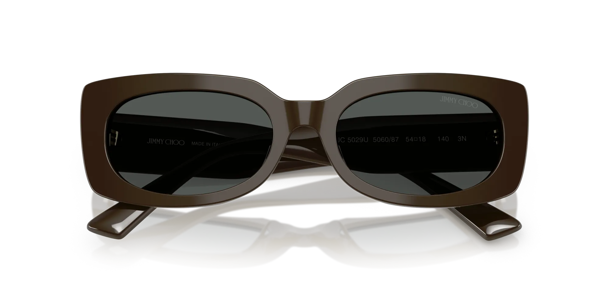 Jimmy Choo JC5029U 506087 Occhiali da sole Acetato Verde Grigio Pillow Normale - immagine 2