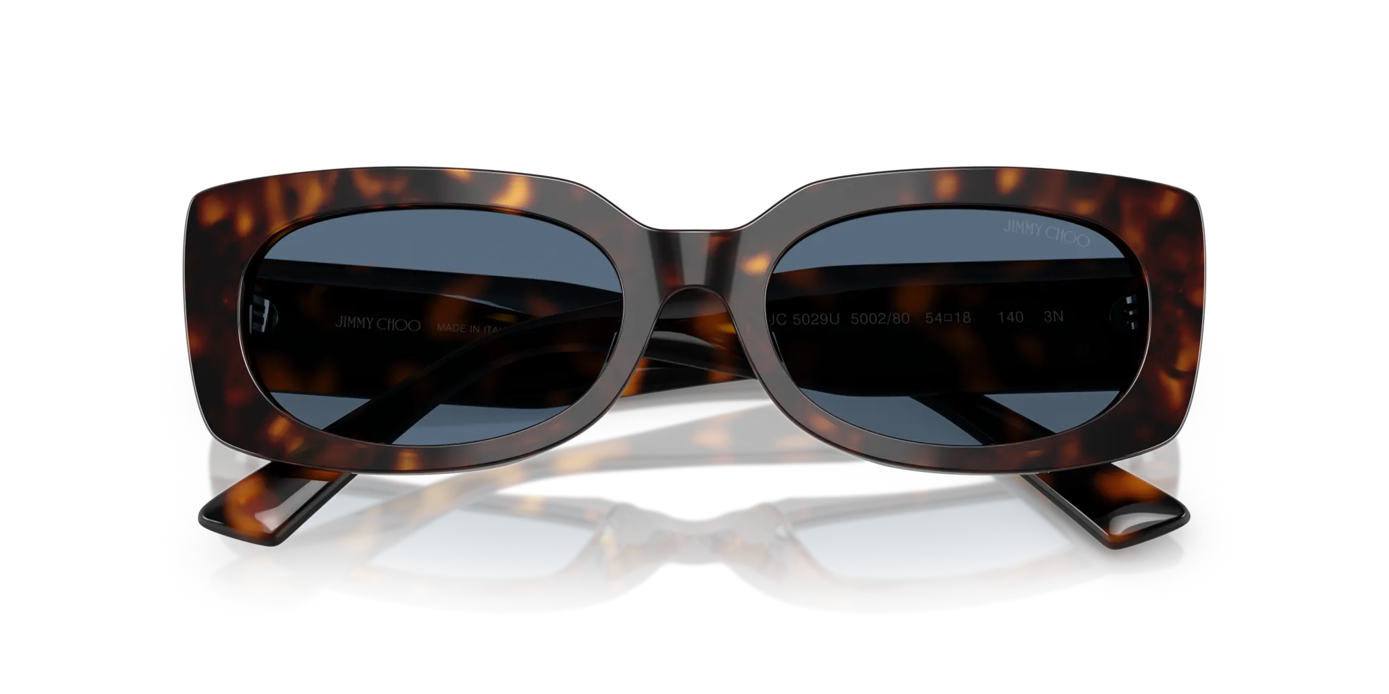 Jimmy Choo JC5029U 500280 Occhiali da sole Acetato Tartaruga Blu Pillow Normale - immagine 2