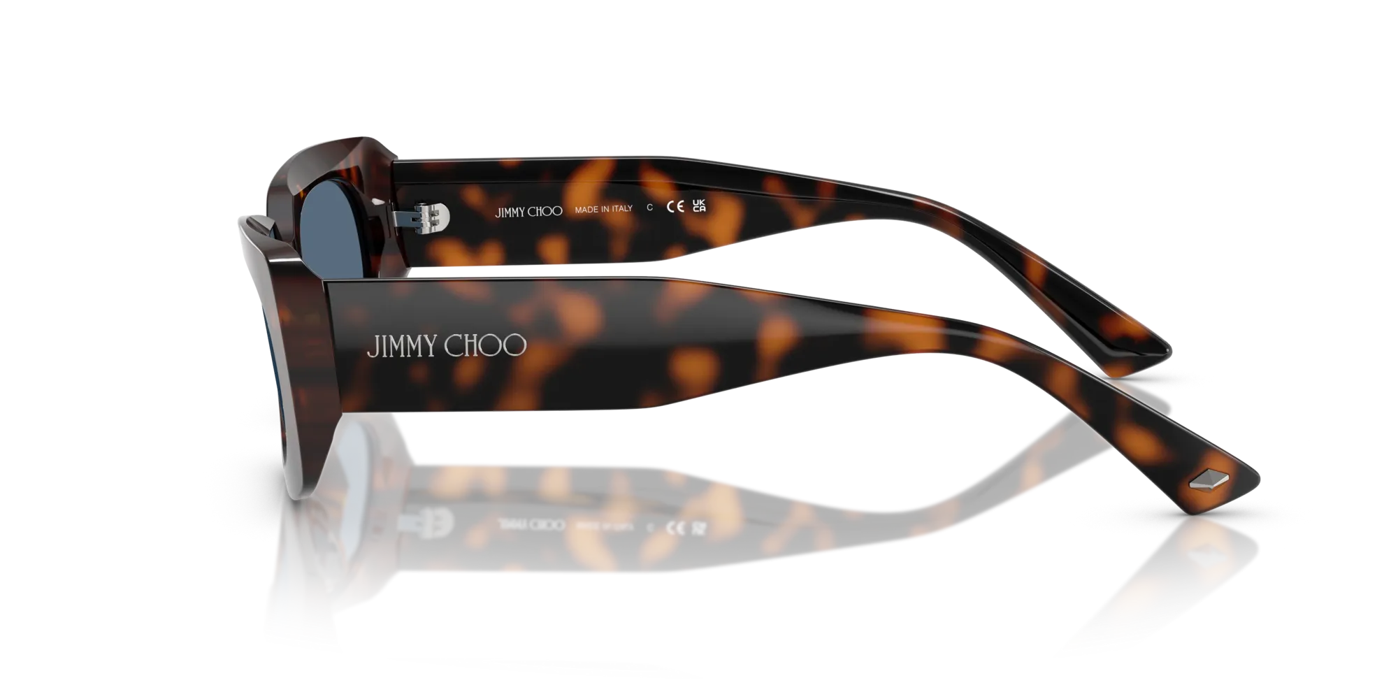 Jimmy Choo JC5029U 500280 Occhiali da sole Acetato Tartaruga Blu Pillow Normale - immagine 4