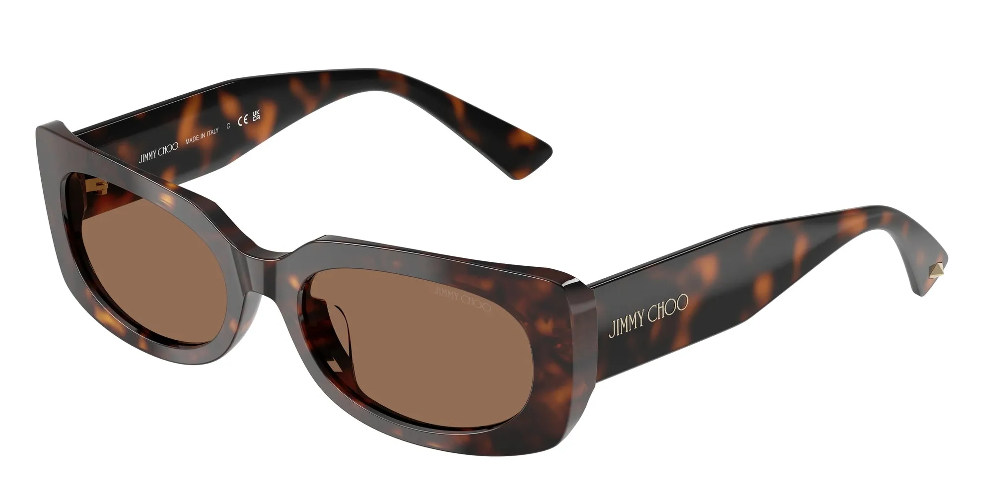 Jimmy Choo JC5029U 500273 Occhiali da sole Acetato Tartaruga Marrone Pillow Normale - immagine 1