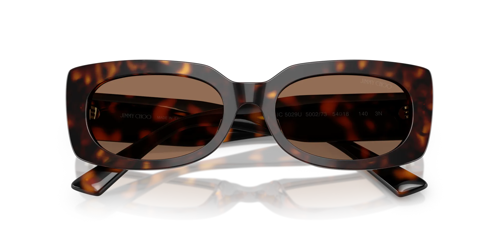 Jimmy Choo JC5029U 500273 Occhiali da sole Acetato Tartaruga Marrone Pillow Normale - immagine 2