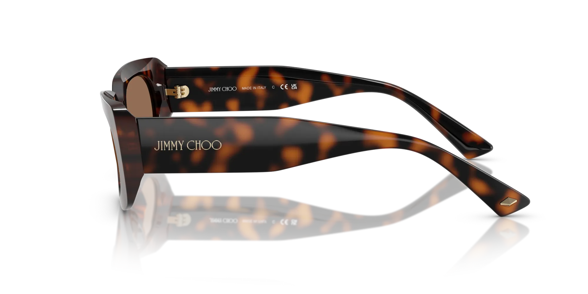 Jimmy Choo JC5029U 500273 Occhiali da sole Acetato Tartaruga Marrone Pillow Normale - immagine 4