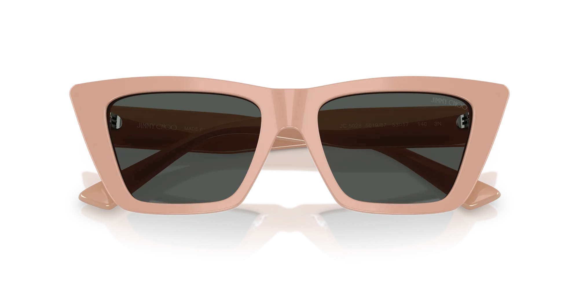 Jimmy Choo JC5028 501987 Occhiali da sole Acetato Rosa Grigio Cat Eye Normale - immagine 2