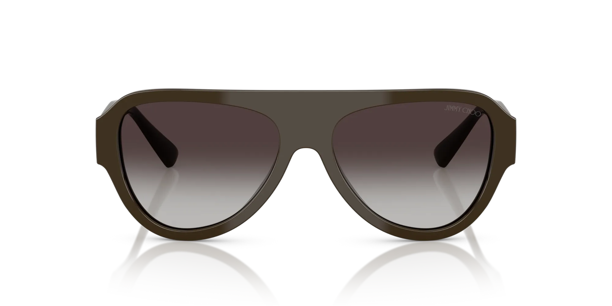 Jimmy Choo JC5027 50608G Occhiali da sole Acetato Verde Grigio Pilot Normale Sfumato - immagine 3