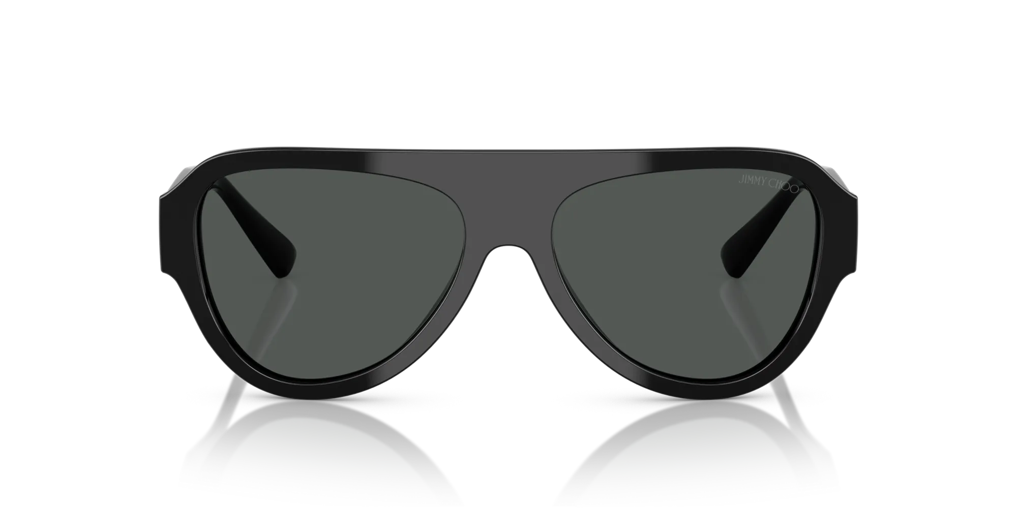 Jimmy Choo JC5027 50008G Occhiali da sole Acetato Nero Grigio Pilot Normale Sfumato - immagine 3