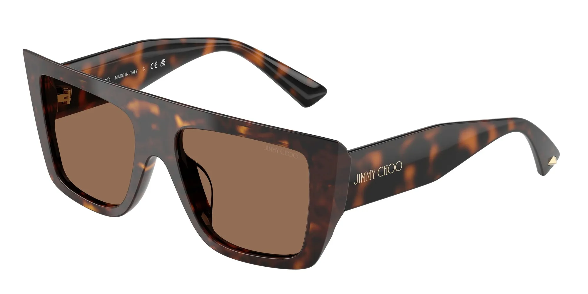 Jimmy Choo JC5026U 500273 Occhiali da sole Acetato Tartaruga Marrone Squadrata Normale - immagine 1