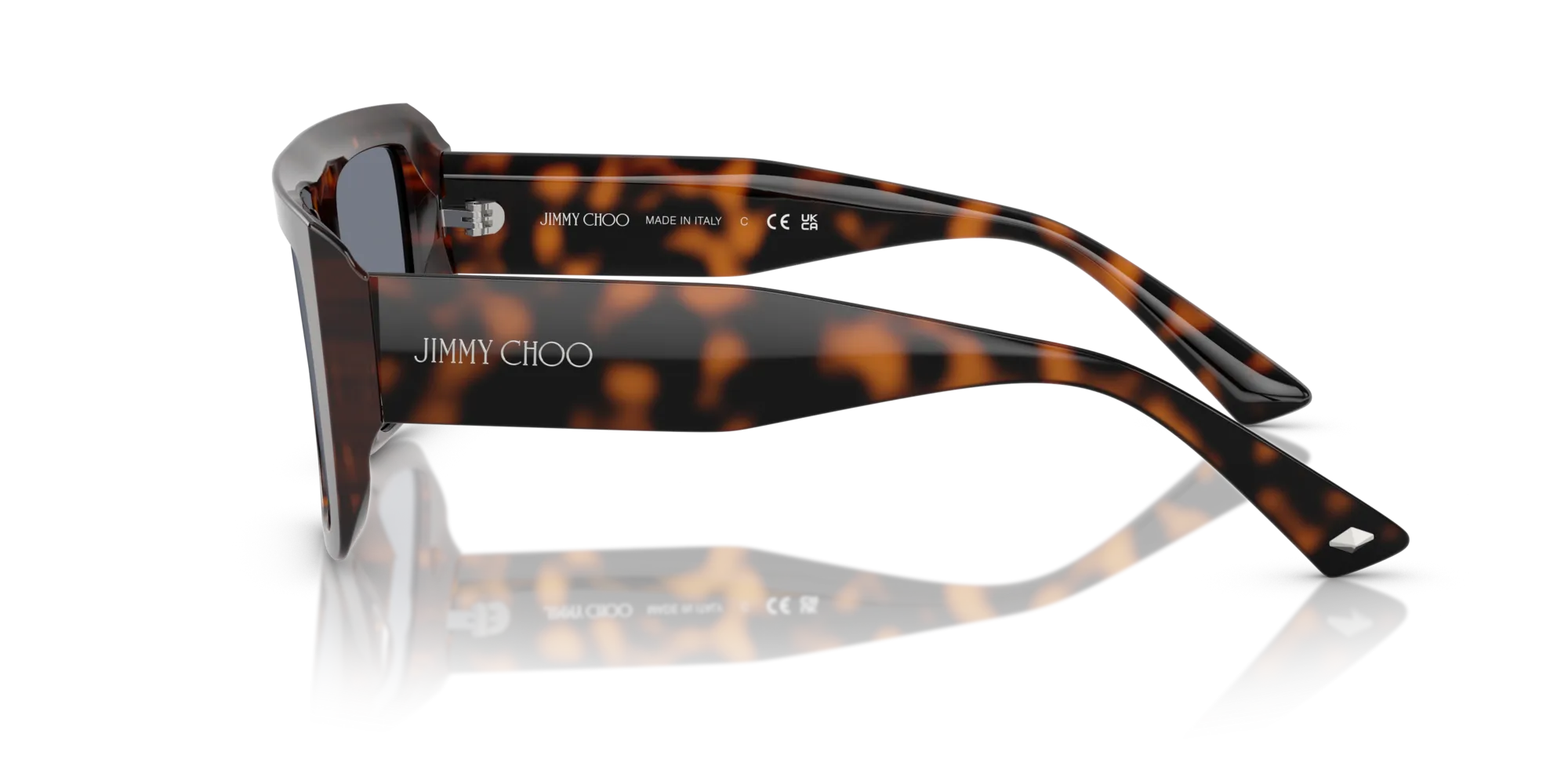 Jimmy Choo JC5026U 50021U Occhiali da sole Acetato Tartaruga Azzurro Squadrata Normale - immagine 4