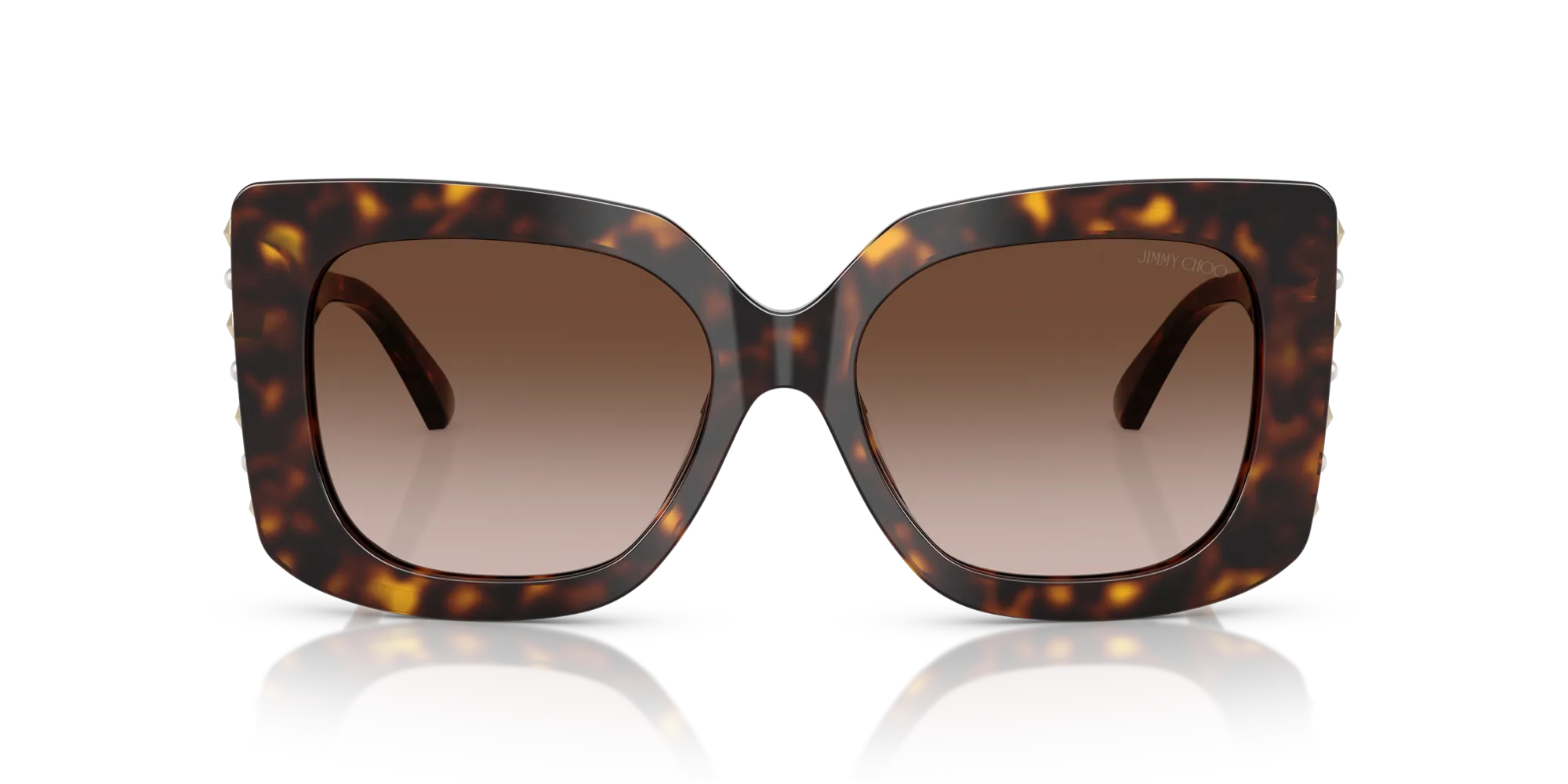 Jimmy Choo JC5025H 500213 Occhiali da sole Acetato Tartaruga Marrone Farfalla Normale Sfumato - immagine 3