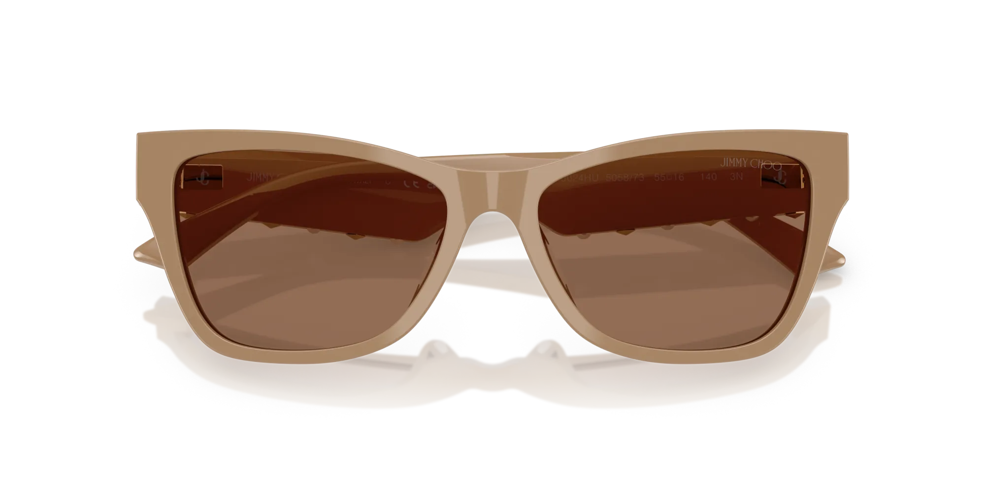 Jimmy Choo JC5024HU 505873 Occhiali da sole Acetato Marrone Marrone Pillow Normale - immagine 2