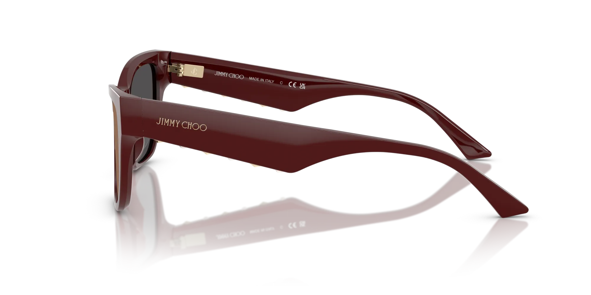 Jimmy Choo JC5024HU 505787 Occhiali da sole Acetato Rosso Grigio Pillow Normale - immagine 4