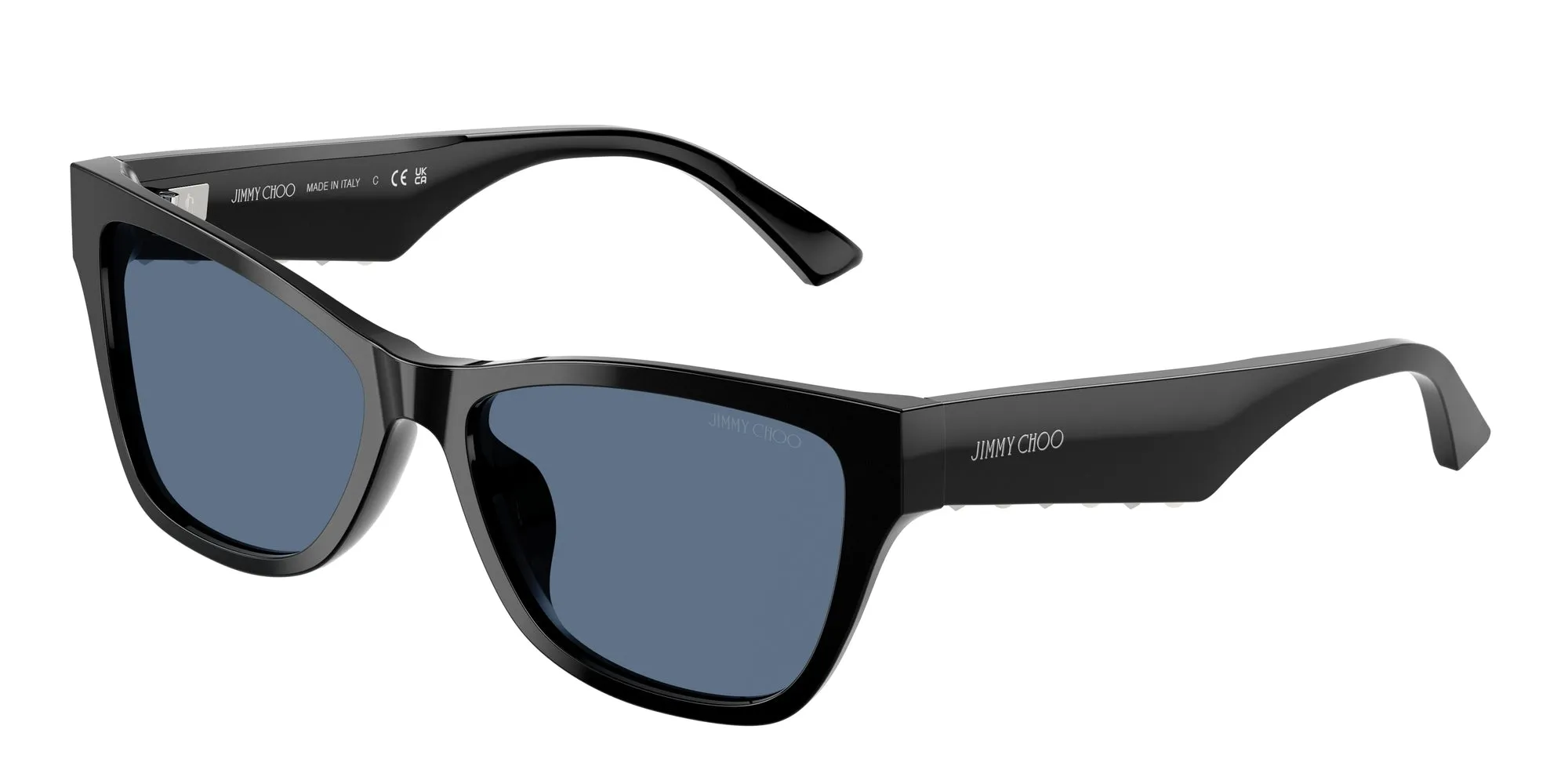 Jimmy Choo JC5024HU 501780 Occhiali da sole Acetato Nero Blu Pillow Normale - immagine 1