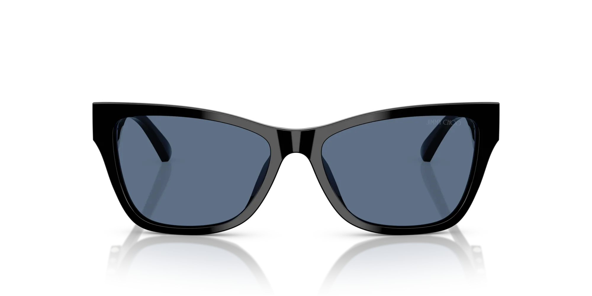 Jimmy Choo JC5024HU 501780 Occhiali da sole Acetato Nero Blu Pillow Normale - immagine 3