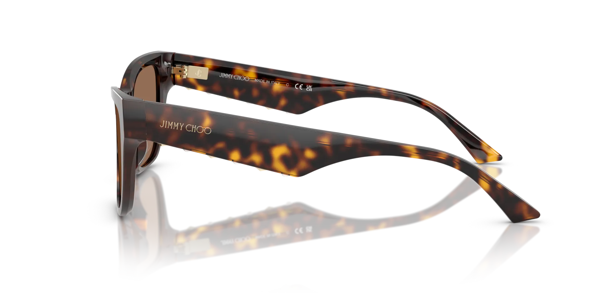 Jimmy Choo JC5024HU 500273 Occhiali da sole Acetato Tartaruga Marrone Pillow Normale - immagine 4