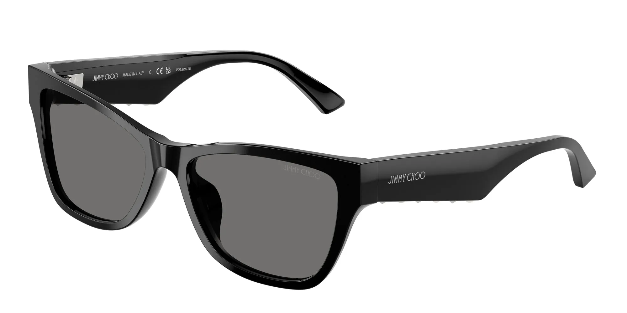 Jimmy Choo JC5024HU 500081 Occhiali da sole Acetato Nero Grigio Pillow Polarizzata - immagine 1