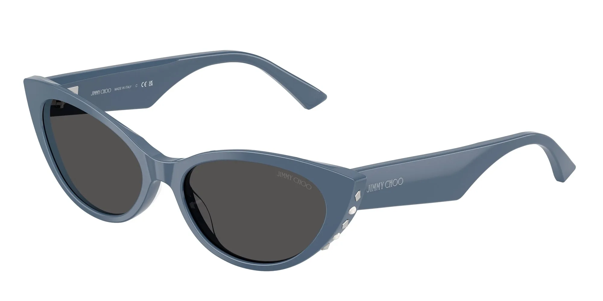 Jimmy Choo JC5023H 502087 Occhiali da sole Acetato Blu Grigio Cat Eye Normale - immagine 1