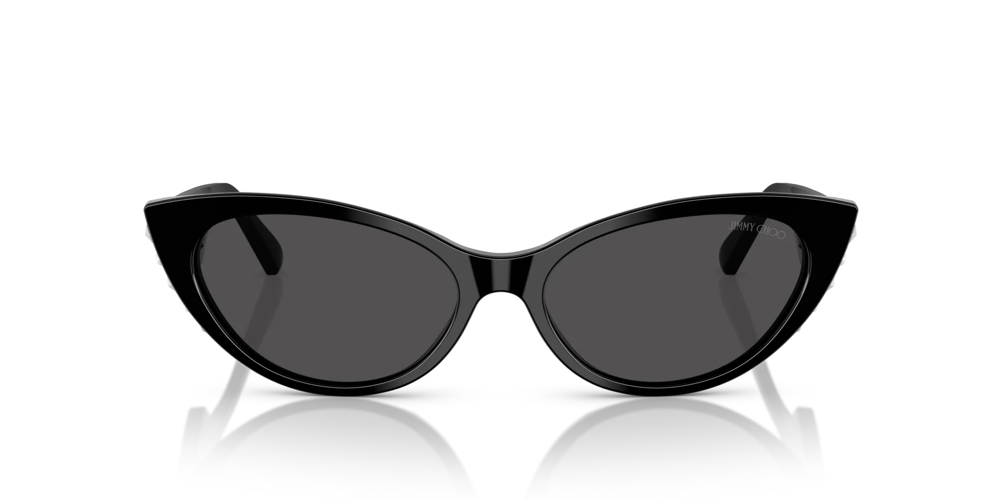 Jimmy Choo JC5023H 500087 Occhiali da sole Acetato Nero Grigio Cat Eye Normale - immagine 3