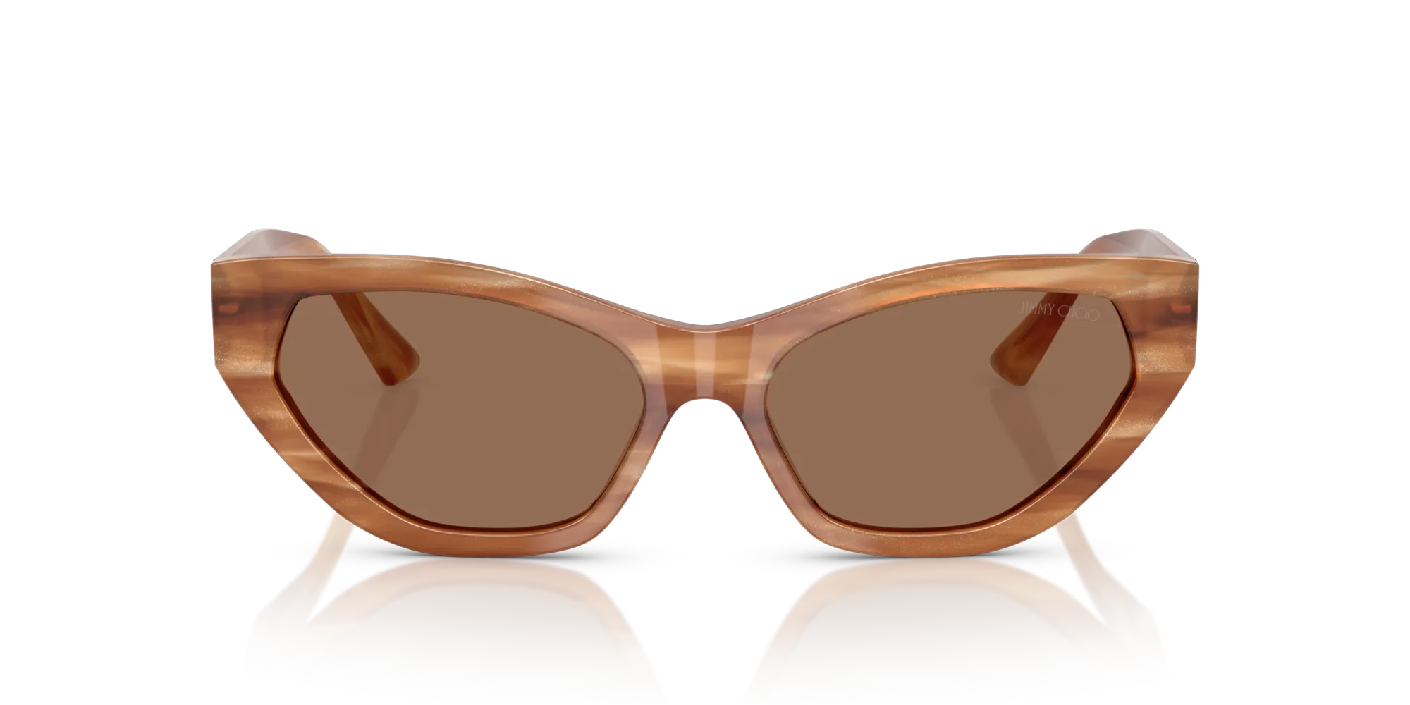 Jimmy Choo JC5022B 505573 Occhiali da sole Acetato Marrone Marrone Cat Eye Normale - immagine 3