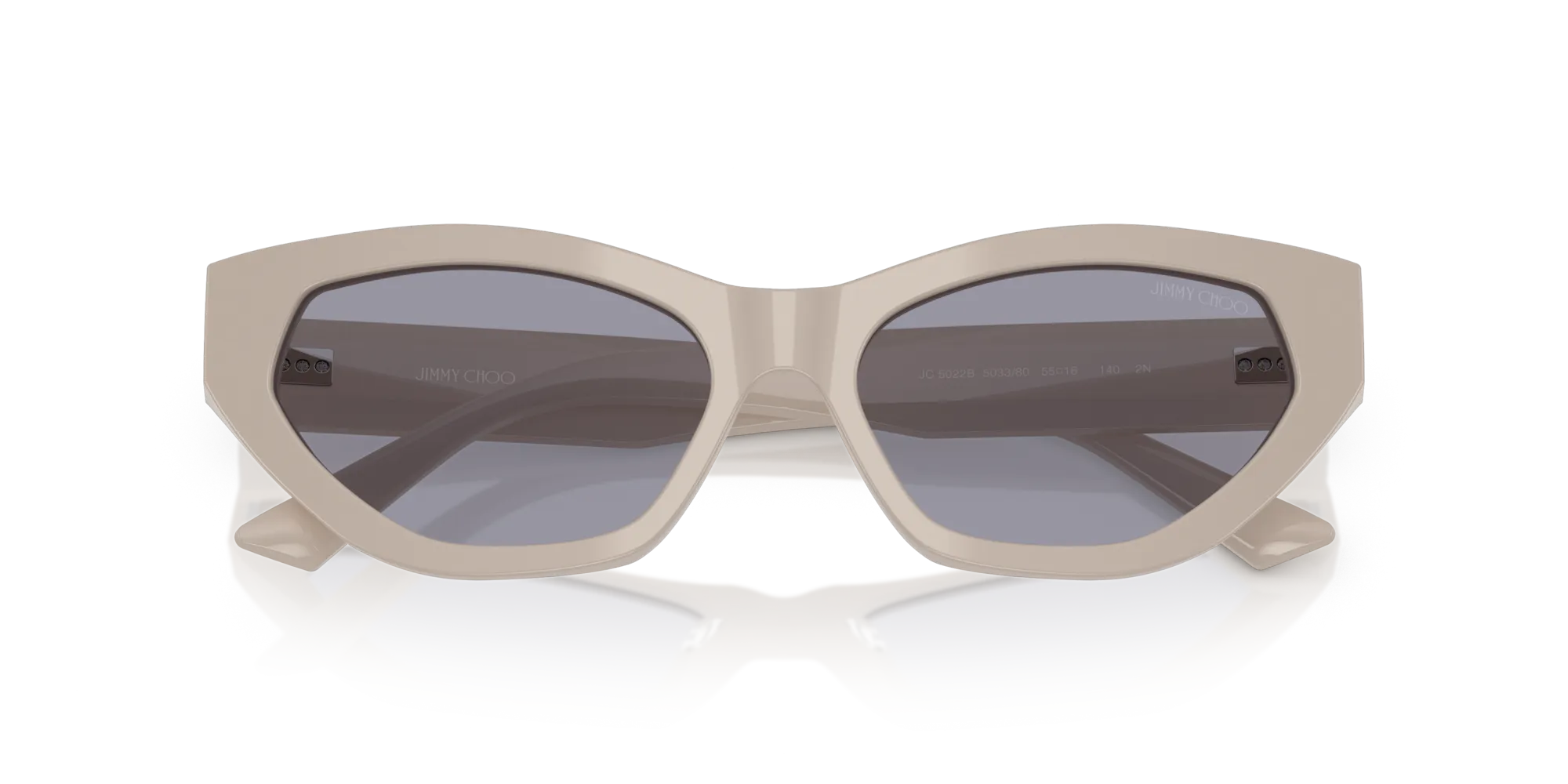 Jimmy Choo JC5022B 503380 Occhiali da sole Acetato Grigio Blu Cat Eye Normale - immagine 2