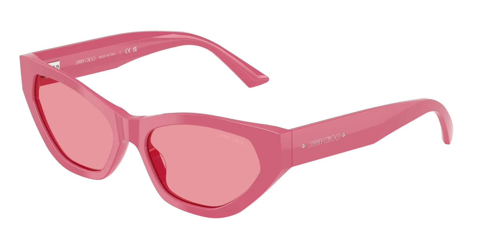 Jimmy Choo JC5022B 502484 Occhiali da sole Acetato Rosa Rosa Cat Eye Normale - immagine 1
