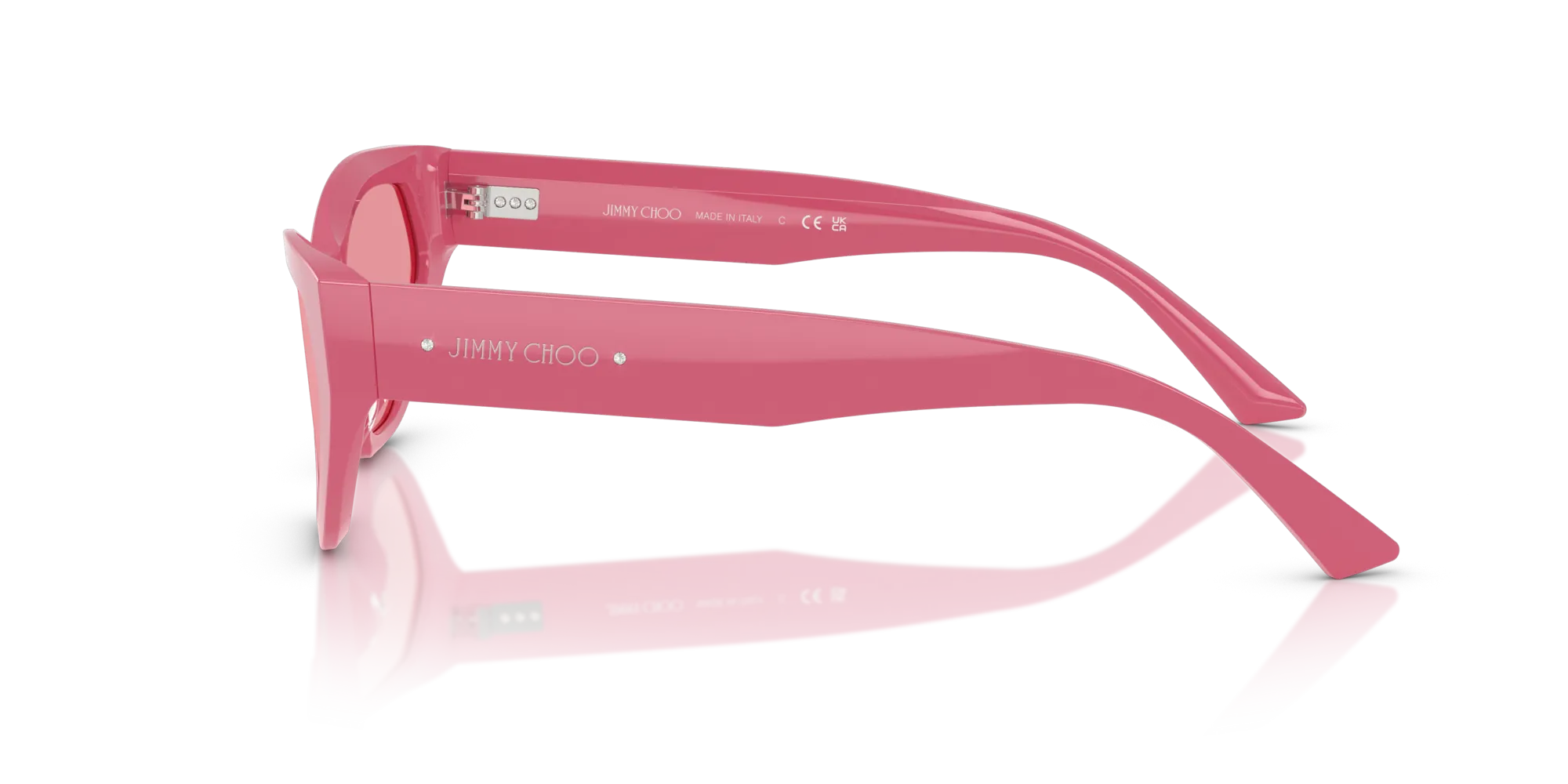 Jimmy Choo JC5022B 502484 Occhiali da sole Acetato Rosa Rosa Cat Eye Normale - immagine 4