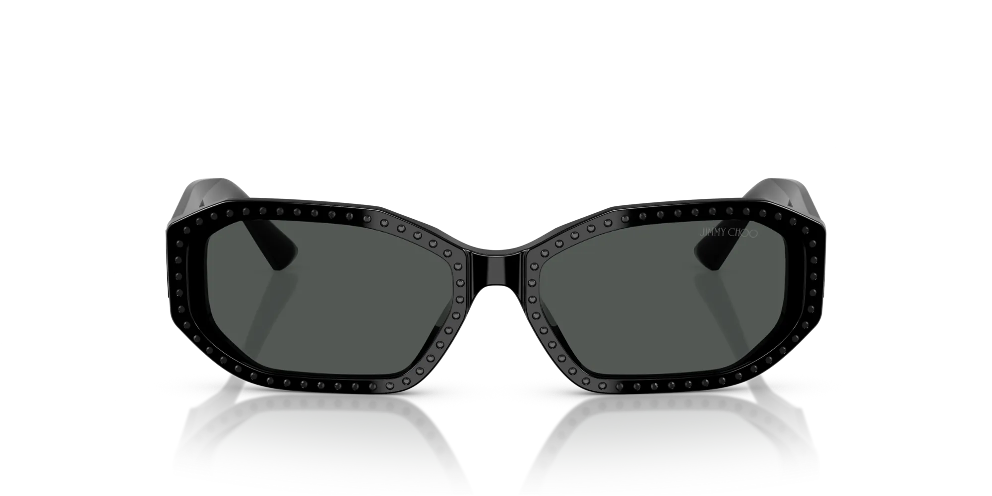 Jimmy Choo JC5021BU 501787 Occhiali da sole Acetato Nero Grigio Rotonda Normale - immagine 3