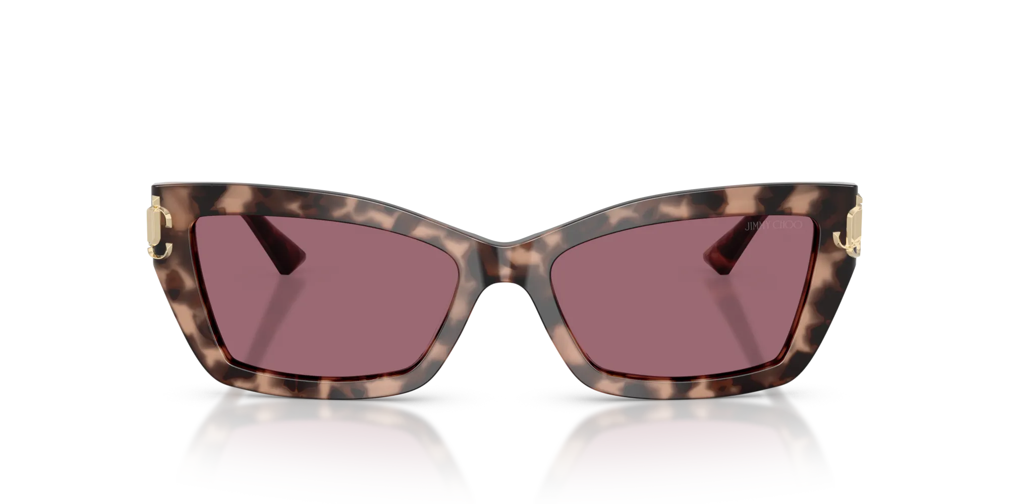Jimmy Choo JC5011U 50701A Occhiali da sole Acetato Tartaruga Viola Cat Eye Normale - immagine 3