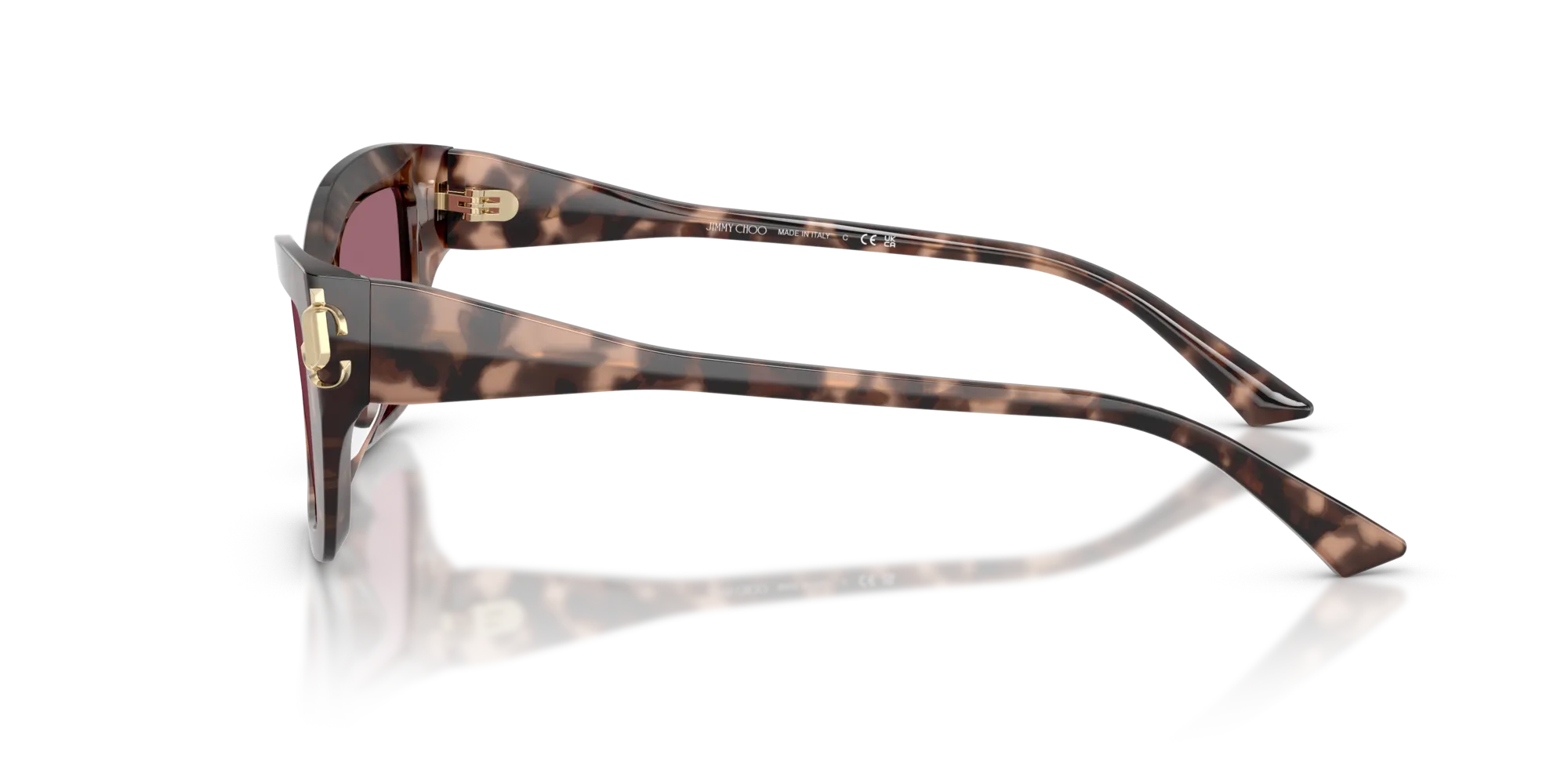 Jimmy Choo JC5011U 50701A Occhiali da sole Acetato Tartaruga Viola Cat Eye Normale - immagine 4