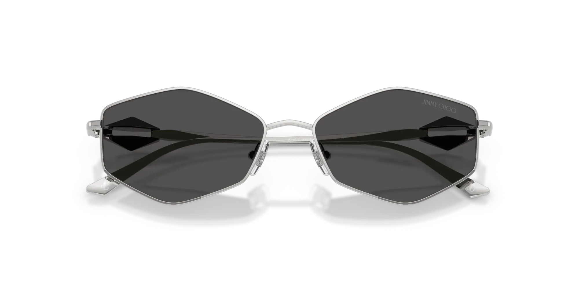 Jimmy Choo JC4017 300287 Occhiali da sole Metallo Argento Grigio Rotonda Normale - immagine 2
