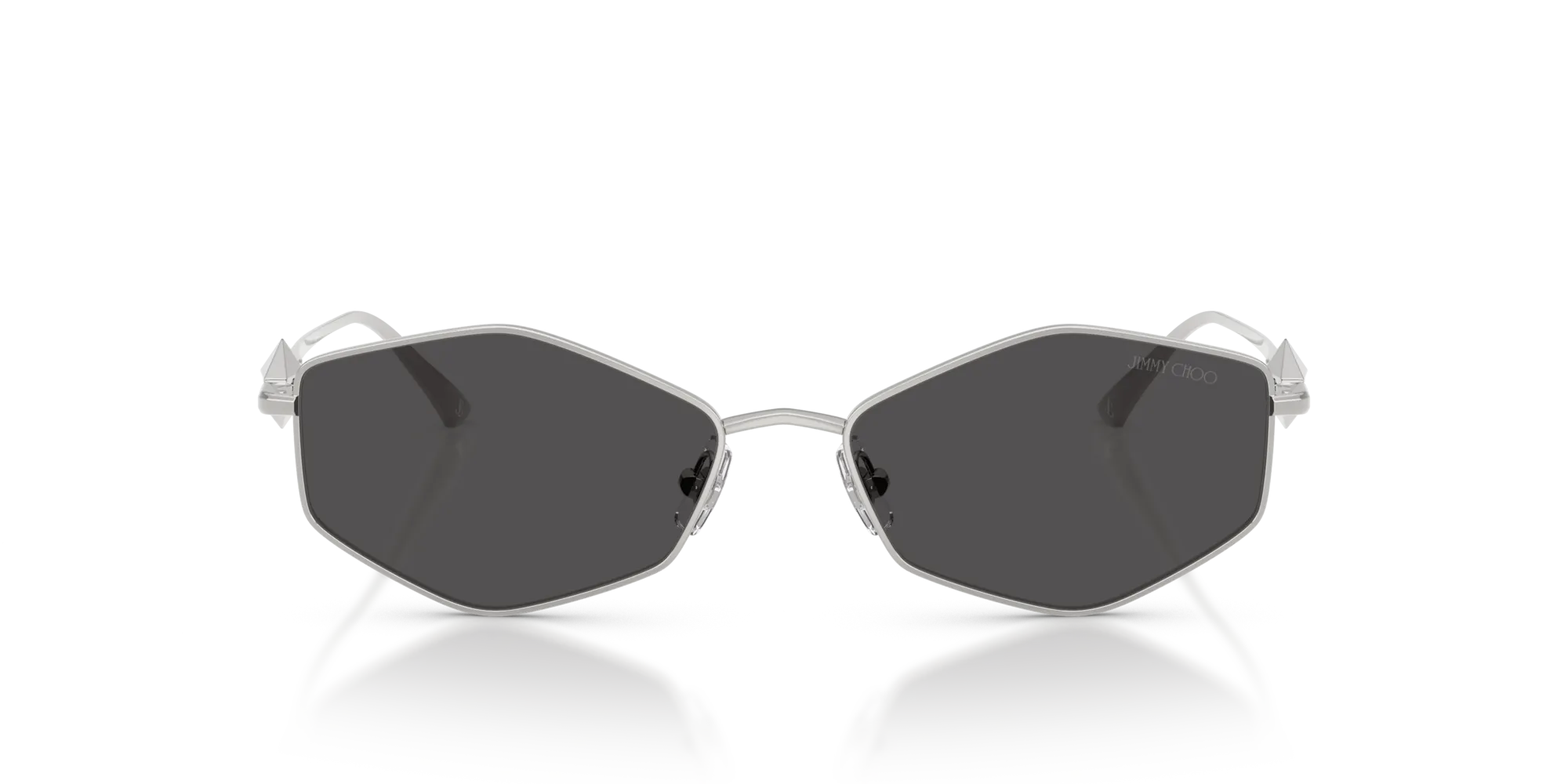 Jimmy Choo JC4017 300287 Occhiali da sole Metallo Argento Grigio Rotonda Normale - immagine 3