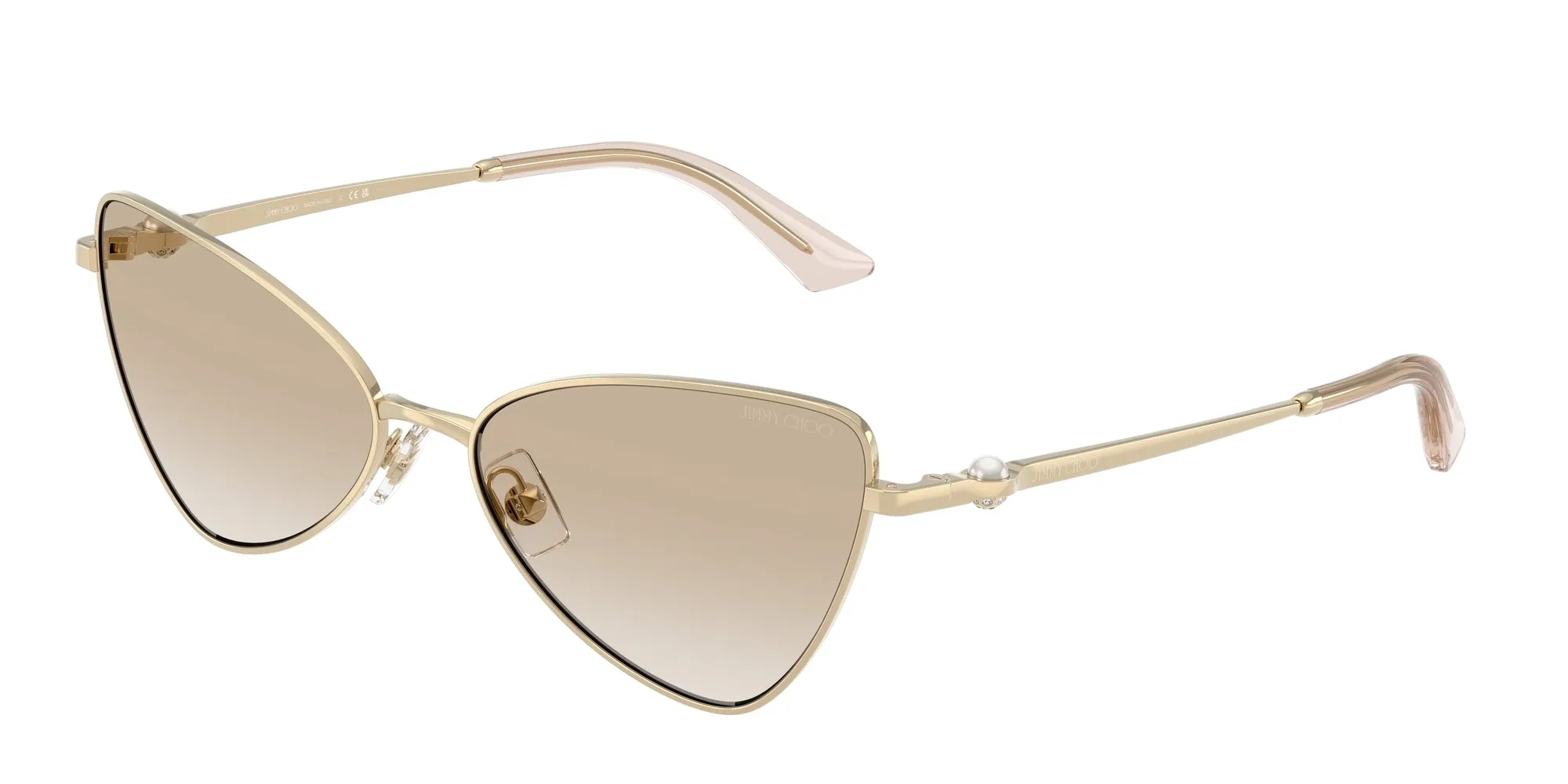 Jimmy Choo JC4015HB 300611 Occhiali da sole Metallo Oro Grigio Cat Eye Normale Sfumato - immagine 1