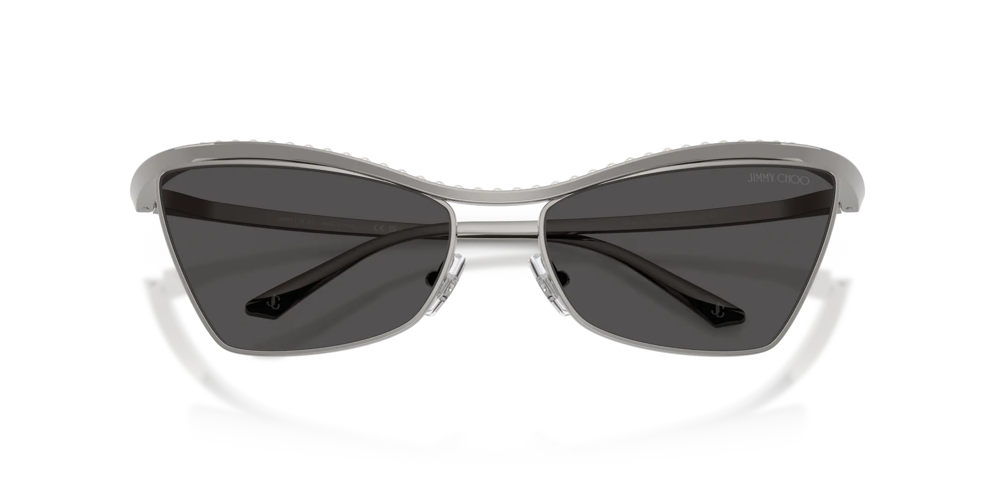 Jimmy Choo JC4014H 300487 Occhiali da sole Metallo Grigio Grigio Cat Eye Normale - immagine 2