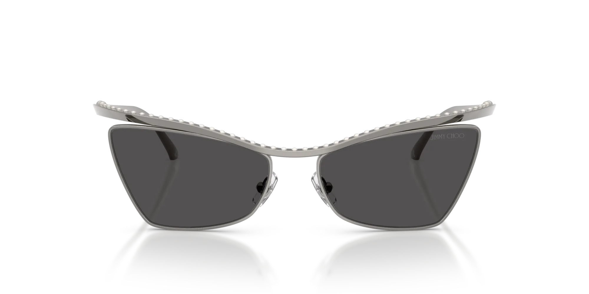 Jimmy Choo JC4014H 300487 Occhiali da sole Metallo Grigio Grigio Cat Eye Normale - immagine 3
