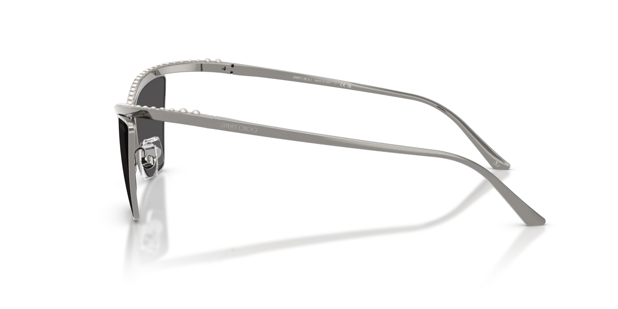 Jimmy Choo JC4014H 300487 Occhiali da sole Metallo Grigio Grigio Cat Eye Normale - immagine 4