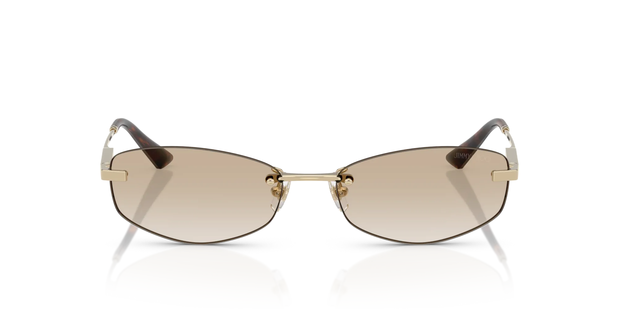 Jimmy Choo JC4013D 300611 Occhiali da sole Metallo Oro Grigio Rotonda Normale Sfumato - immagine 3