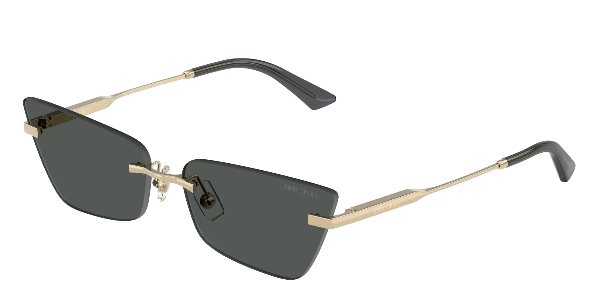 Jimmy Choo JC4012 300687 Occhiali da sole Metallo Oro Grigio Cat Eye Normale - immagine 1