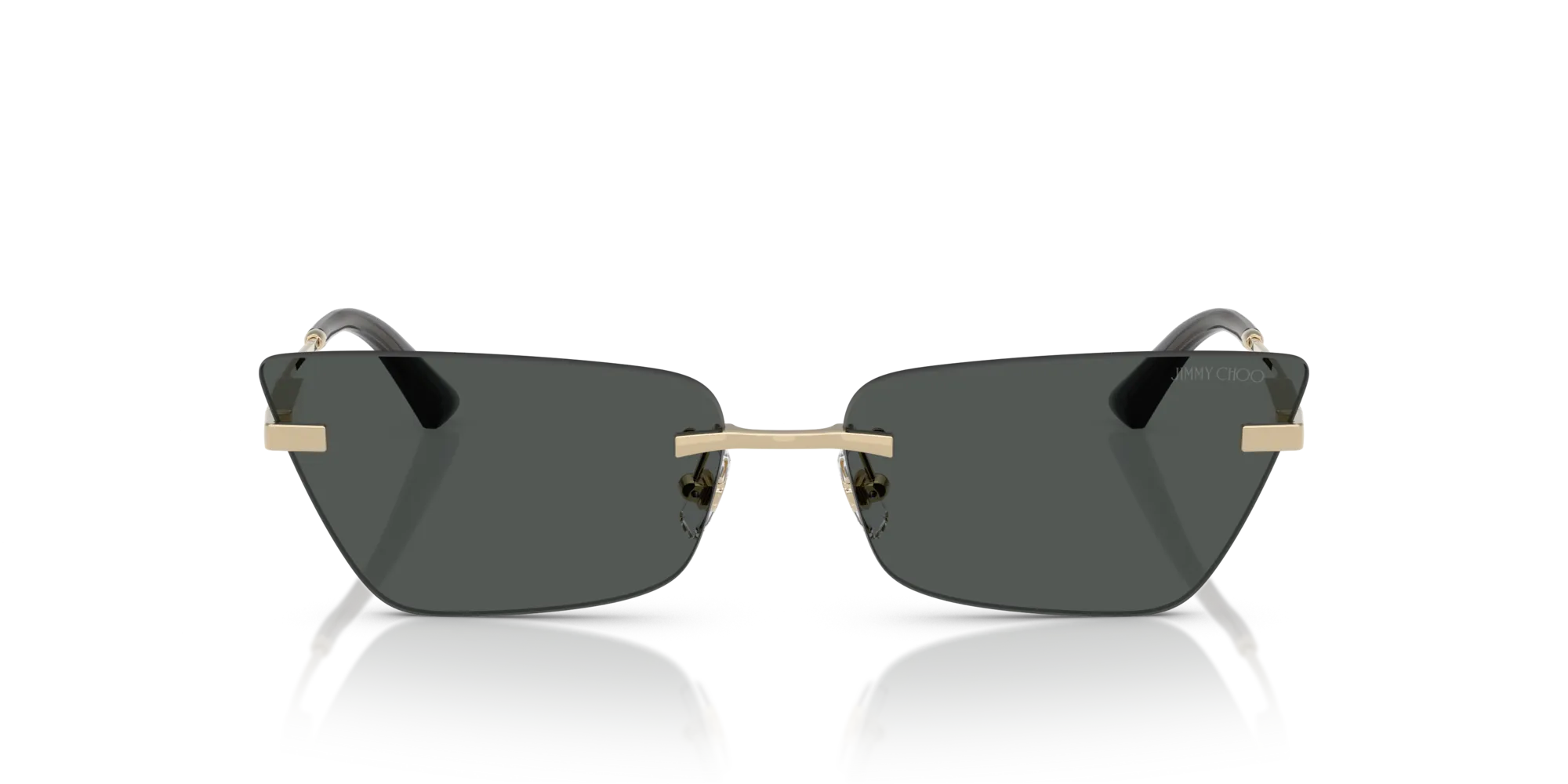 Jimmy Choo JC4012 300687 Occhiali da sole Metallo Oro Grigio Cat Eye Normale - immagine 3