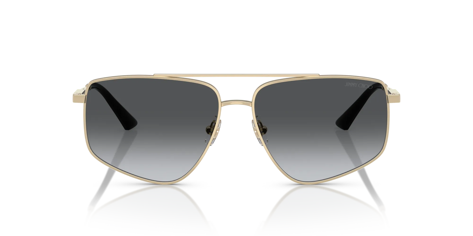 Jimmy Choo JC4011 3006T3 Occhiali da sole Acciaio Oro Grigio Pilot Polarizzata Sfumato - immagine 3
