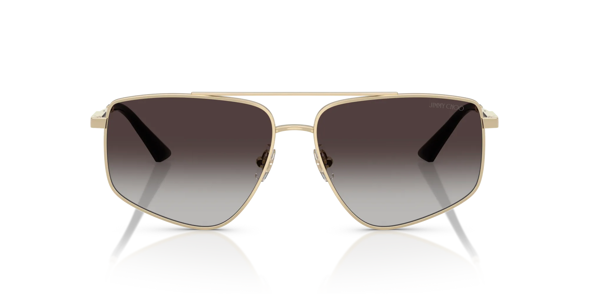 Jimmy Choo JC4011 30068G Occhiali da sole Acciaio Oro Grigio Pilot Normale Sfumato - immagine 3
