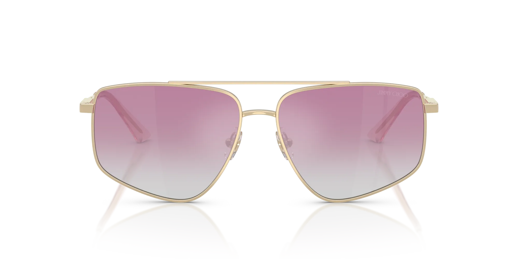 Jimmy Choo JC4011 300658 Occhiali da sole Acciaio Oro Argento Pilot Normale Sfumato - immagine 3