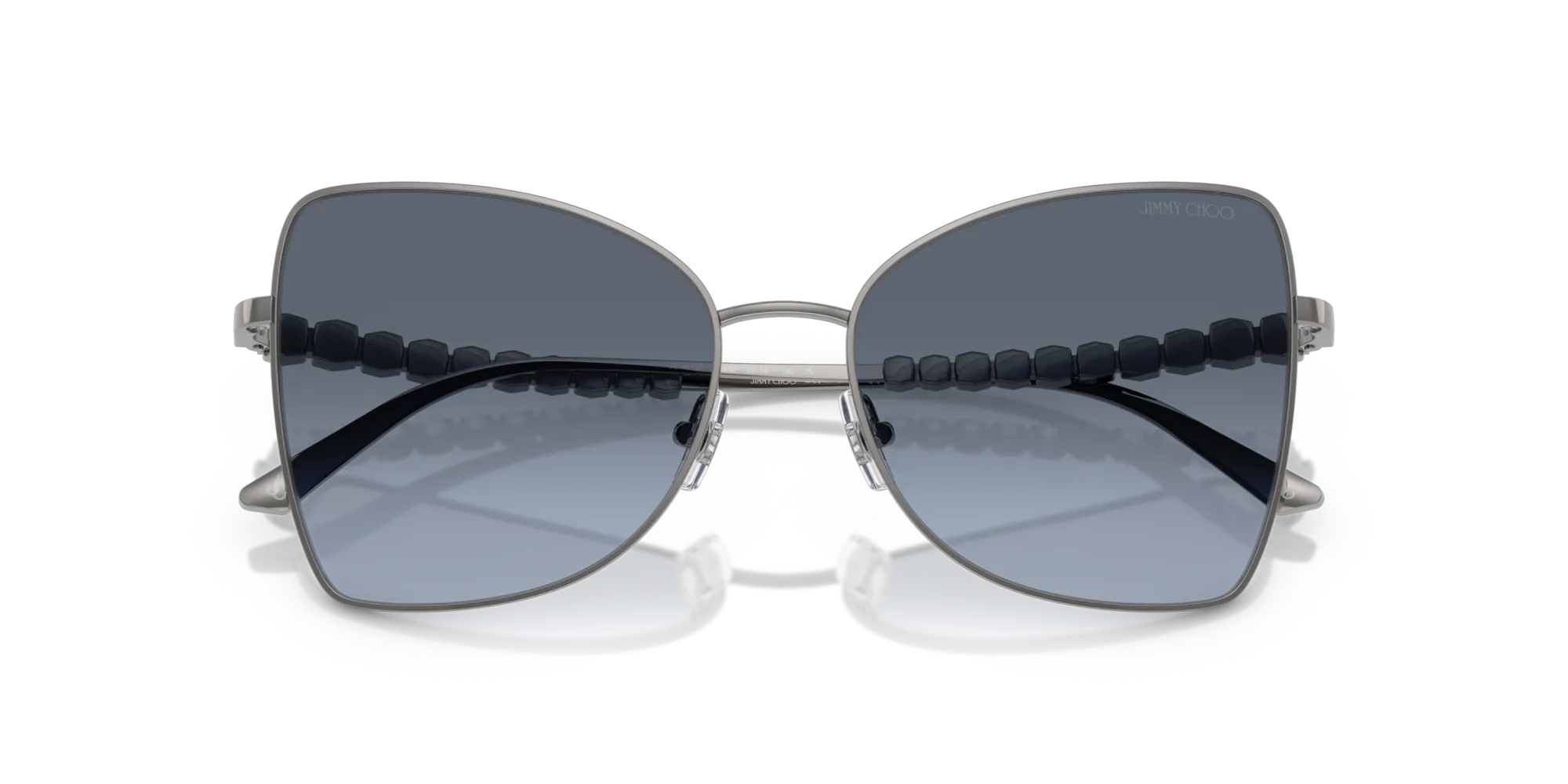 Jimmy Choo JC4010B 30048F Occhiali da sole Acciaio Grigio Blu Farfalla Normale Sfumato - immagine 2