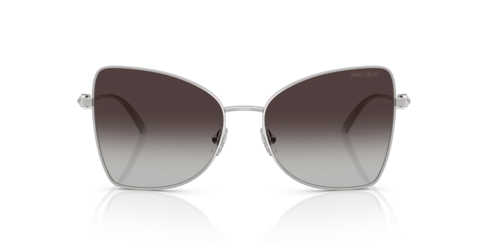 Jimmy Choo JC4010B 30028G Occhiali da sole Acciaio Argento Grigio Farfalla Normale Sfumato - immagine 3
