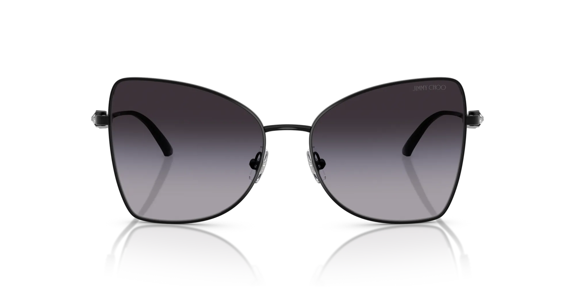 Jimmy Choo JC4010B 30008G Occhiali da sole Acciaio Nero Grigio Farfalla Normale Sfumato - immagine 3
