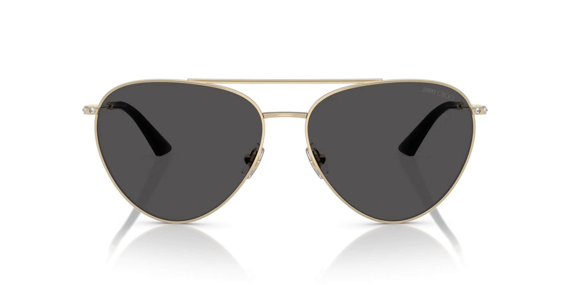 Jimmy Choo JC4002B 301787 Occhiali da sole Acciaio Oro Grigio Pilot Normale - immagine 3
