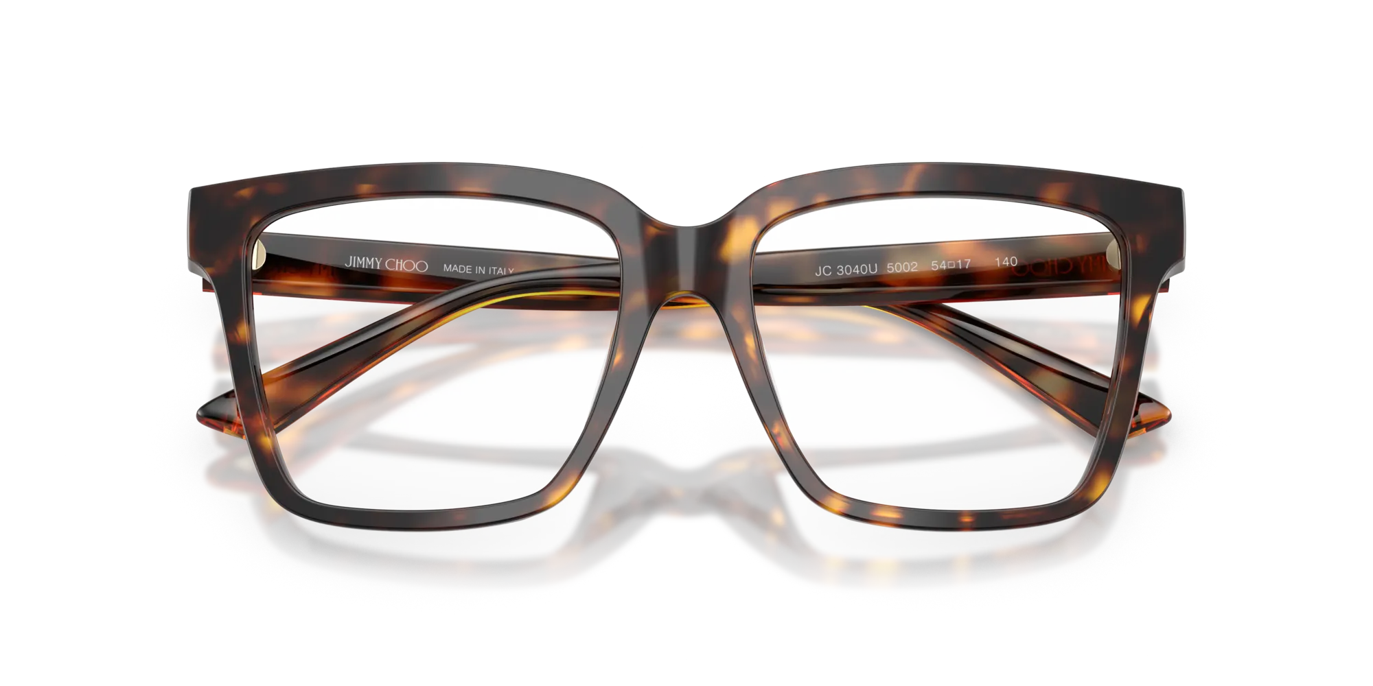 Jimmy Choo JC3040U 5002 Montature da vista Acetato Tartaruga Squadrata Normale - immagine 4