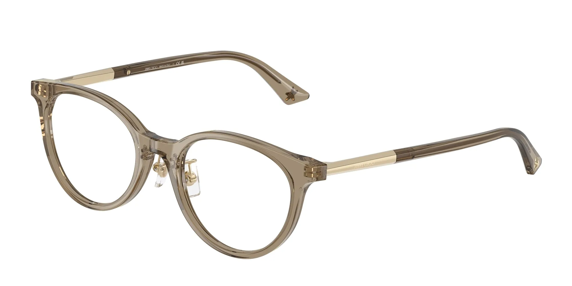 Jimmy Choo JC3039D 5051 Montature da vista Acetato Marrone Rotonda Normale - immagine 1