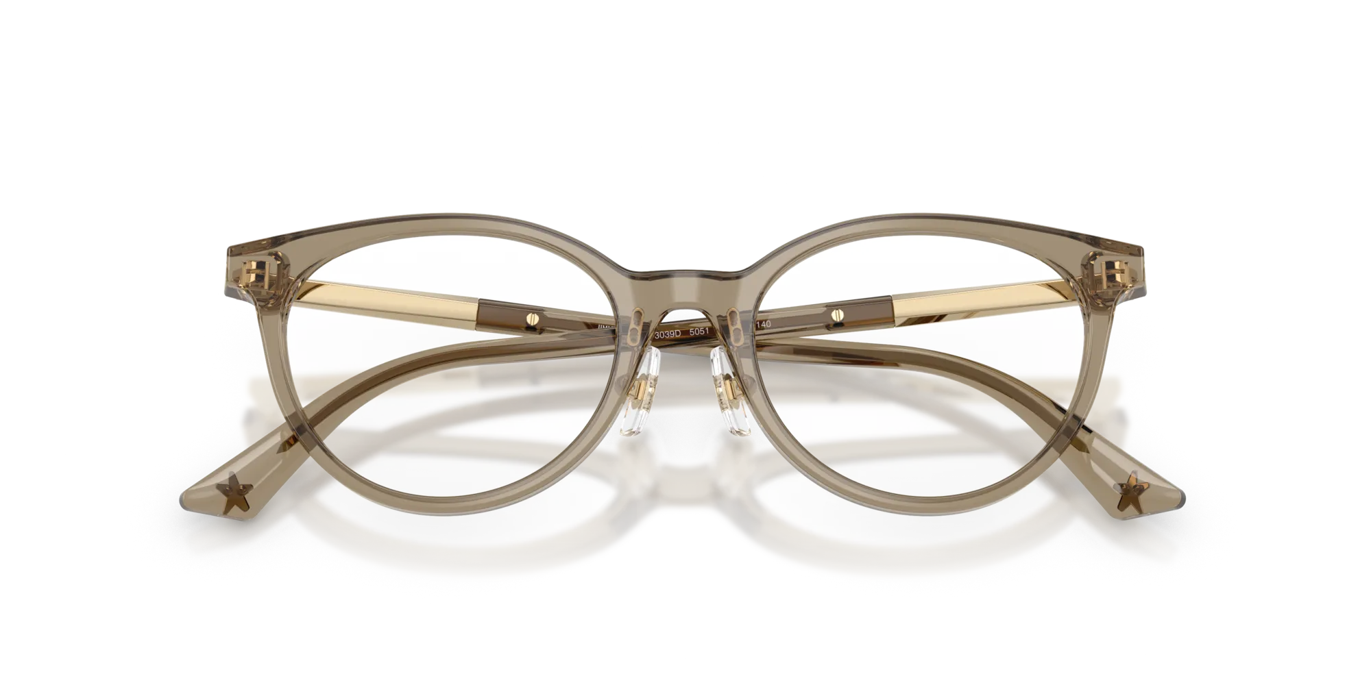 Jimmy Choo JC3039D 5051 Montature da vista Acetato Marrone Rotonda Normale - immagine 3
