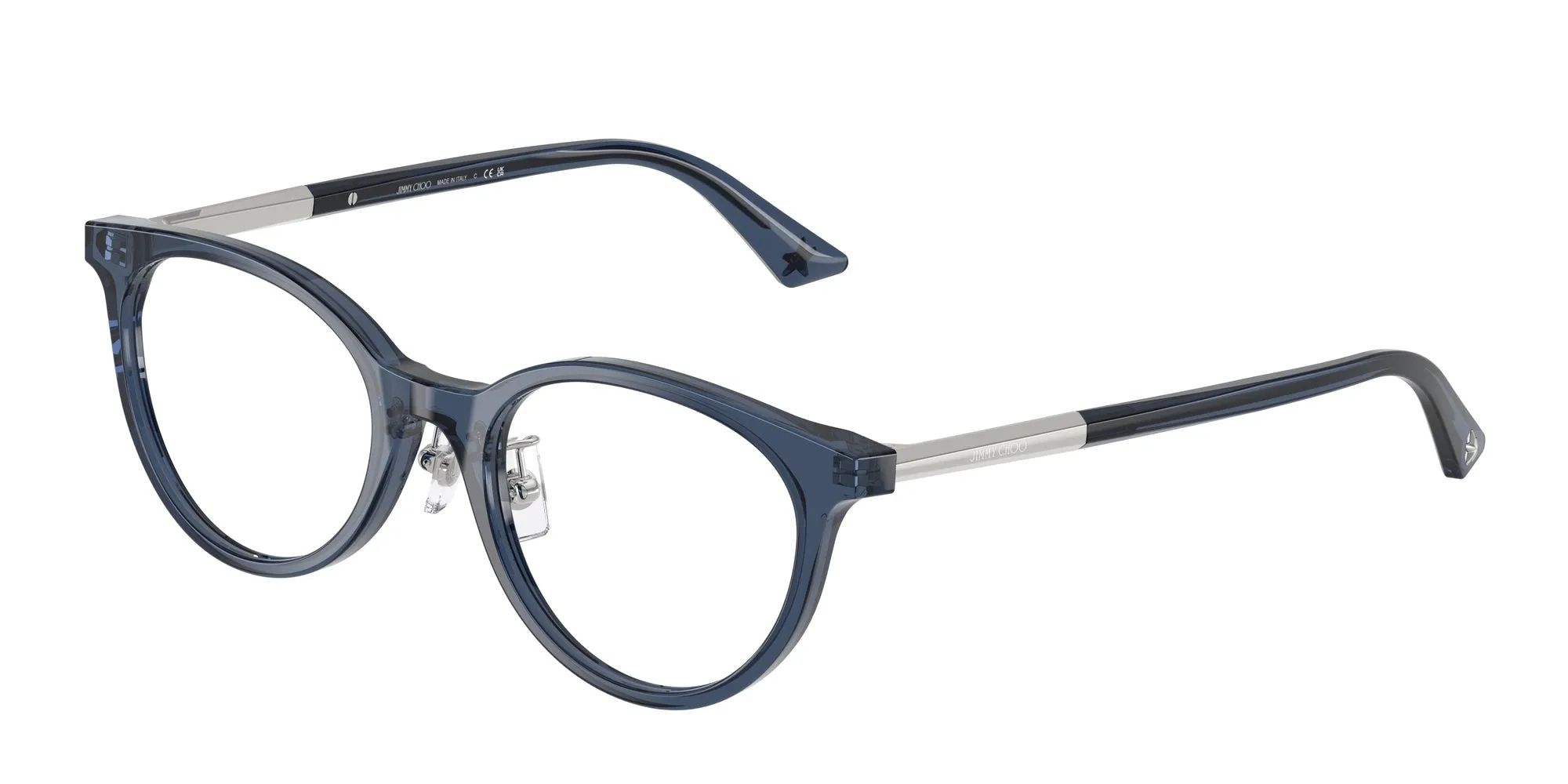 Jimmy Choo JC3039D 5035 Montature da vista Acetato Blu Rotonda Normale - immagine 1