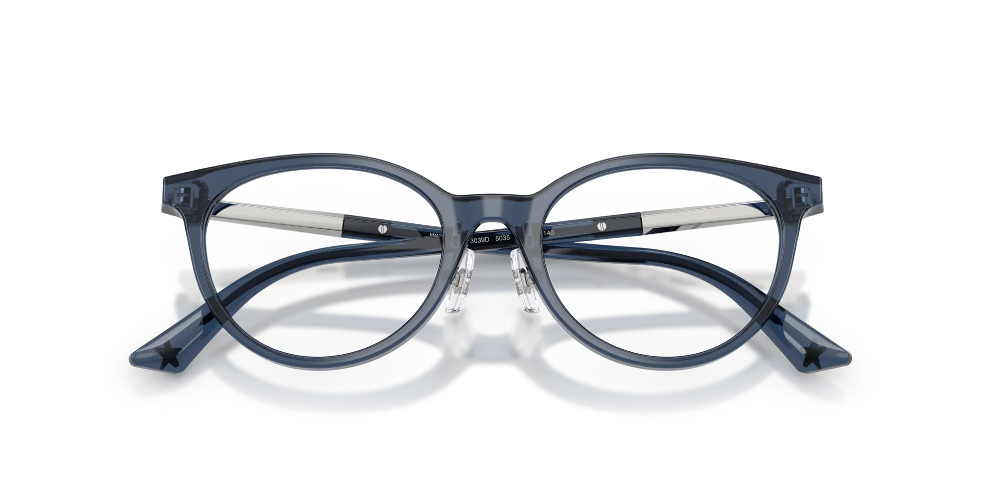 Jimmy Choo JC3039D 5035 Montature da vista Acetato Blu Rotonda Normale - immagine 3