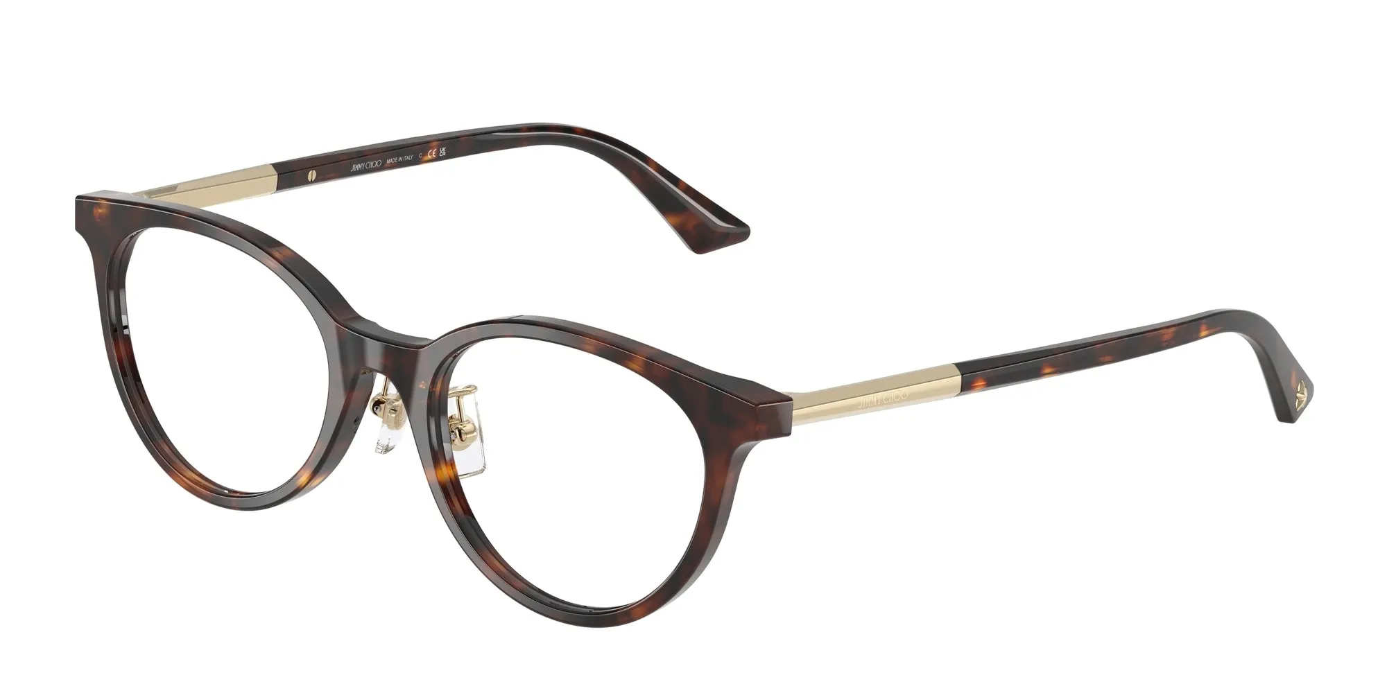 Jimmy Choo JC3039D 5002 Montature da vista Acetato Tartaruga Rotonda Normale - immagine 1