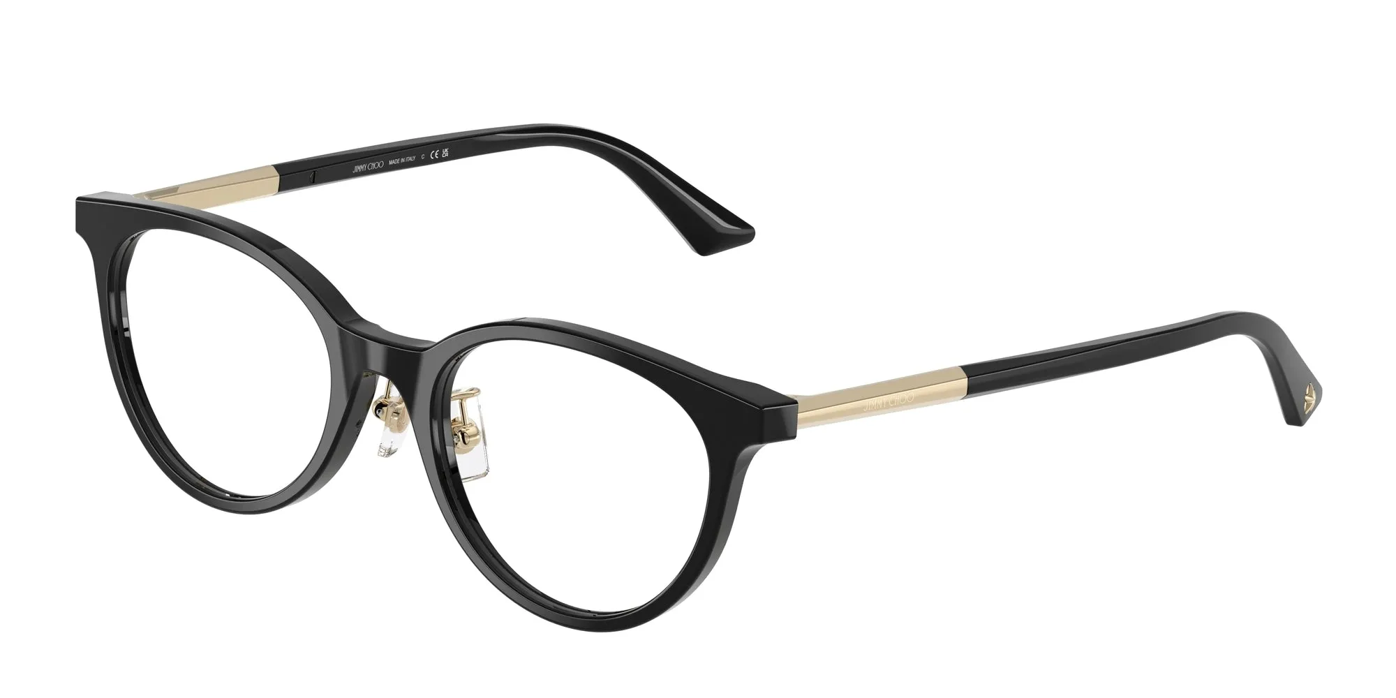 Jimmy Choo JC3039D 5000 Montature da vista Acetato Nero Rotonda Normale - immagine 2